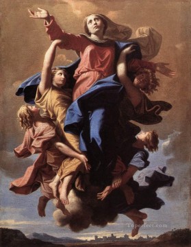 Nicolas Poussin Painting - The Assumption of the Virgin classical painter Nicolas Poussin